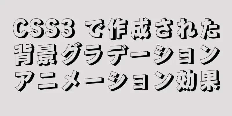 CSS3 で作成された背景グラデーションアニメーション効果