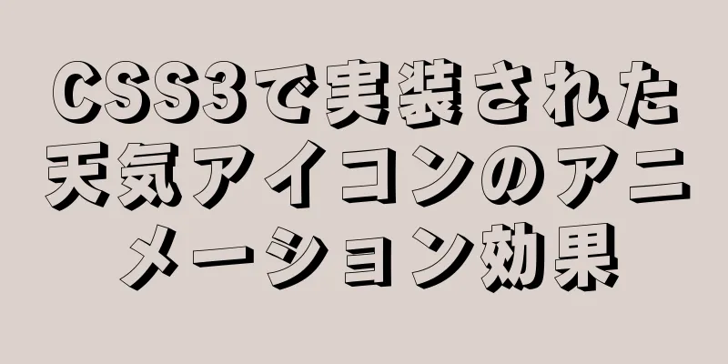CSS3で実装された天気アイコンのアニメーション効果