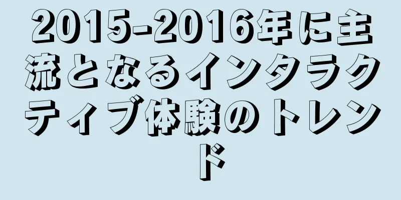 2015-2016年に主流となるインタラクティブ体験のトレンド