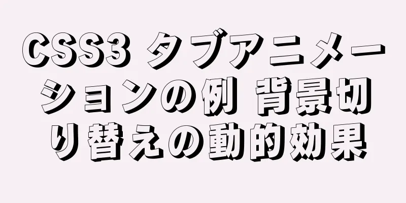 CSS3 タブアニメーションの例 背景切り替えの動的効果