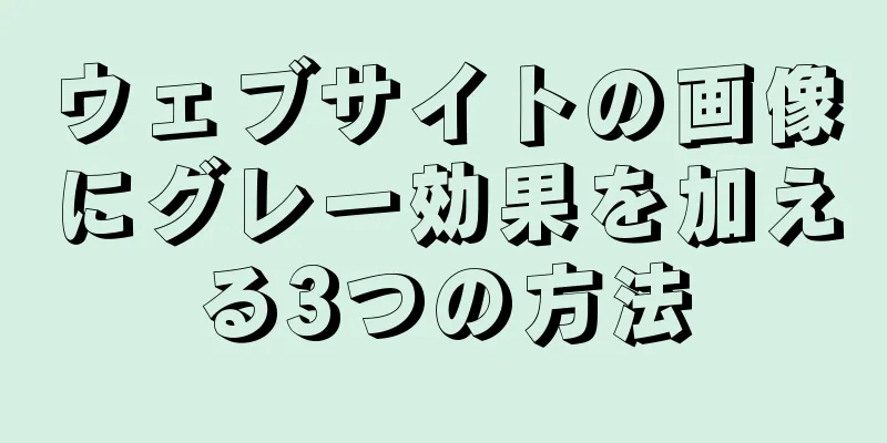 ウェブサイトの画像にグレー効果を加える3つの方法