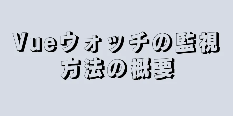 Vueウォッチの監視方法の概要