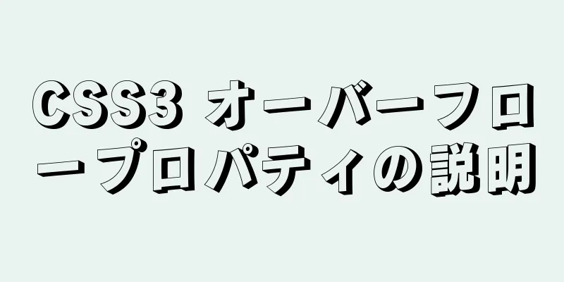 CSS3 オーバーフロープロパティの説明