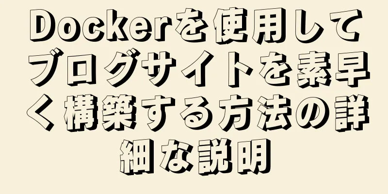 Dockerを使用してブログサイトを素早く構築する方法の詳細な説明