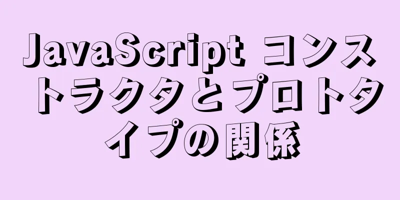 JavaScript コンストラクタとプロトタイプの関係