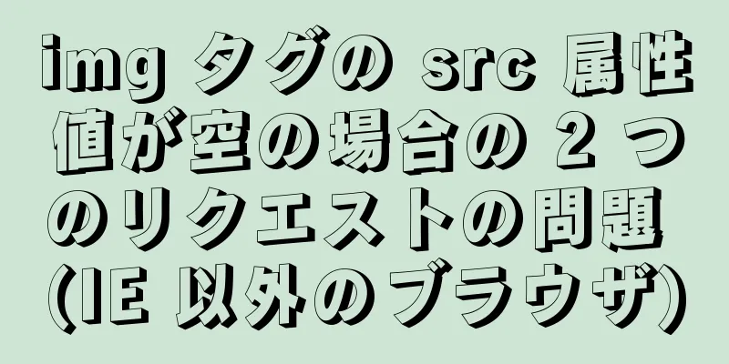 img タグの src 属性値が空の場合の 2 つのリクエストの問題 (IE 以外のブラウザ)