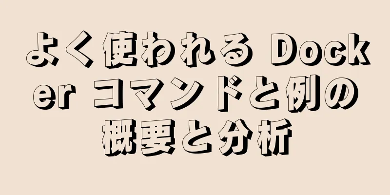 よく使われる Docker コマンドと例の概要と分析