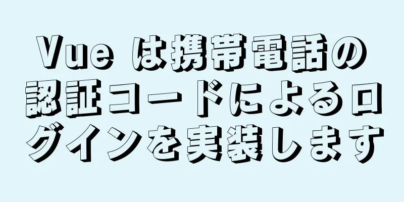 Vue は携帯電話の認証コードによるログインを実装します