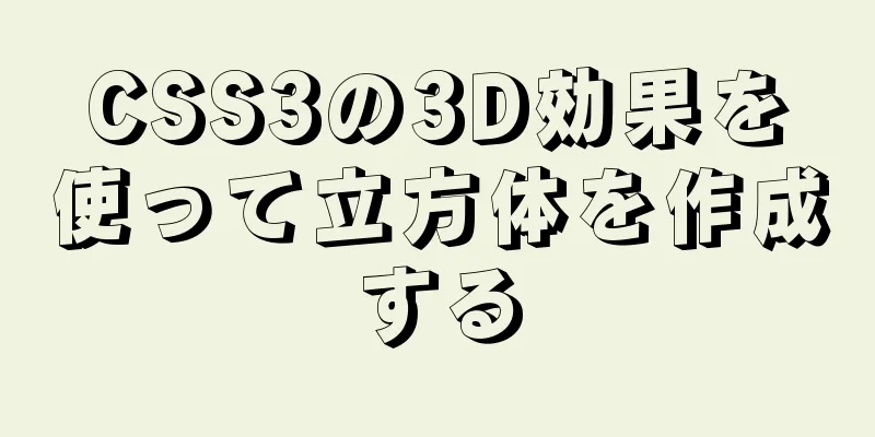 CSS3の3D効果を使って立方体を作成する