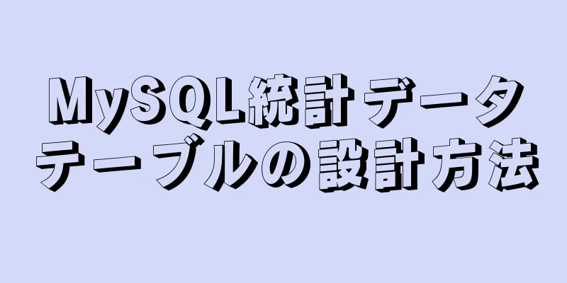 MySQL統計データテーブルの設計方法
