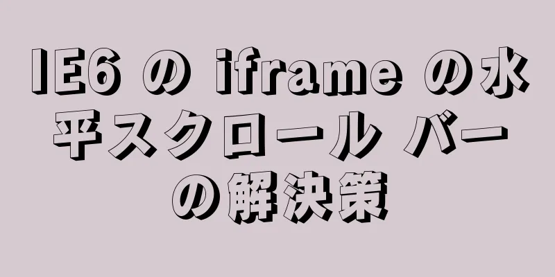IE6 の iframe の水平スクロール バーの解決策