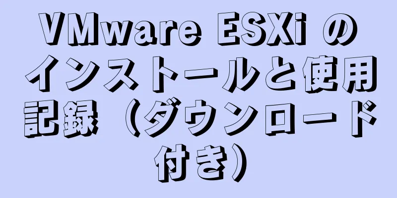 VMware ESXi のインストールと使用記録（ダウンロード付き）