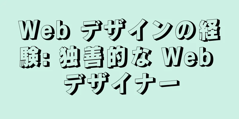 Web デザインの経験: 独善的な Web デザイナー