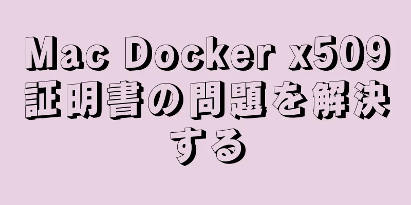 Mac Docker x509証明書の問題を解決する