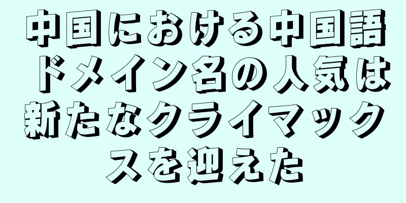 中国における中国語ドメイン名の人気は新たなクライマックスを迎えた