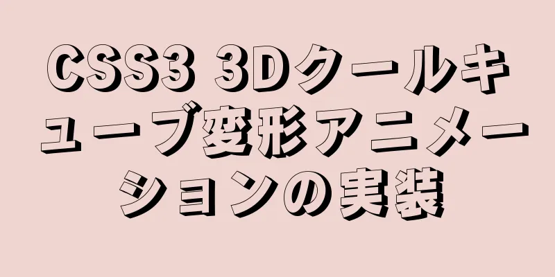 CSS3 3Dクールキューブ変形アニメーションの実装