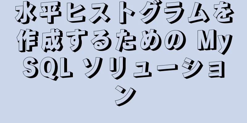 水平ヒストグラムを作成するための MySQL ソリューション