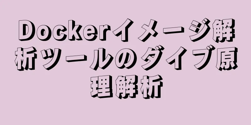 Dockerイメージ解析ツールのダイブ原理解析
