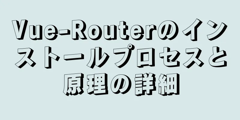 Vue-Routerのインストールプロセスと原理の詳細