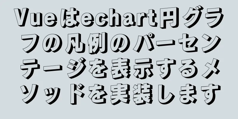 Vueはechart円グラフの凡例のパーセンテージを表示するメソッドを実装します