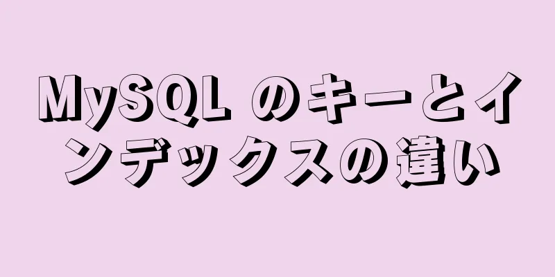 MySQL のキーとインデックスの違い