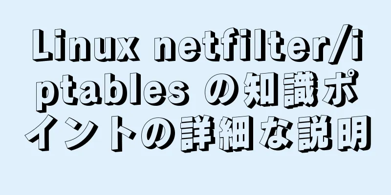 Linux netfilter/iptables の知識ポイントの詳細な説明