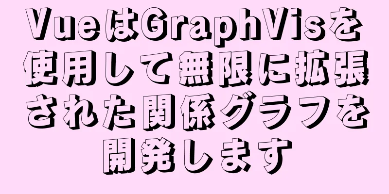 VueはGraphVisを使用して無限に拡張された関係グラフを開発します