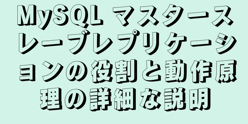 MySQL マスタースレーブレプリケーションの役割と動作原理の詳細な説明