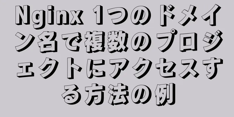 Nginx 1つのドメイン名で複数のプロジェクトにアクセスする方法の例