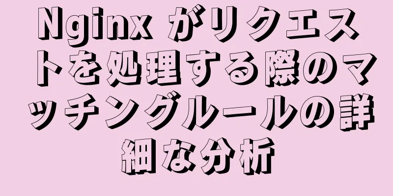 Nginx がリクエストを処理する際のマッチングルールの詳細な分析