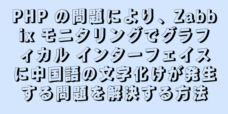 PHP の問題により、Zabbix モニタリングでグラフィカル インターフェイスに中国語の文字化けが発生する問題を解決する方法