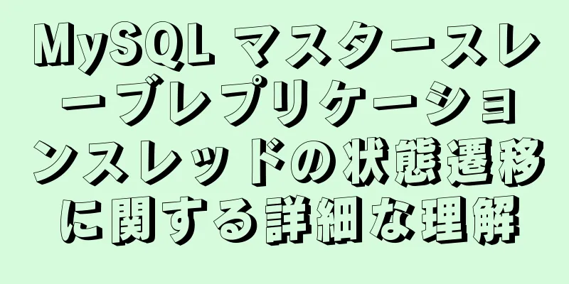 MySQL マスタースレーブレプリケーションスレッドの状態遷移に関する詳細な理解