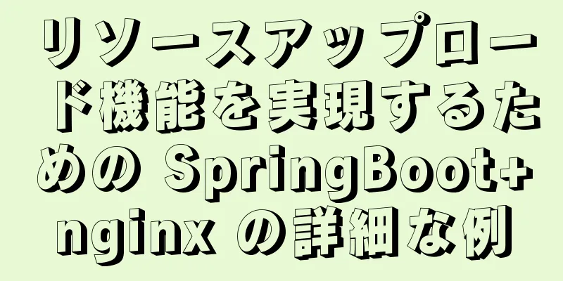 リソースアップロード機能を実現するための SpringBoot+nginx の詳細な例