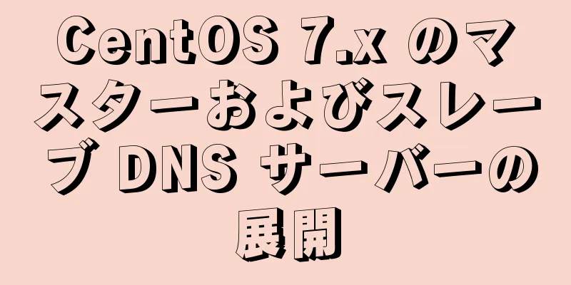 CentOS 7.x のマスターおよびスレーブ DNS サーバーの展開