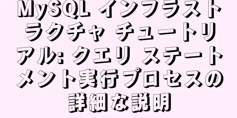 MySQL インフラストラクチャ チュートリアル: クエリ ステートメント実行プロセスの詳細な説明