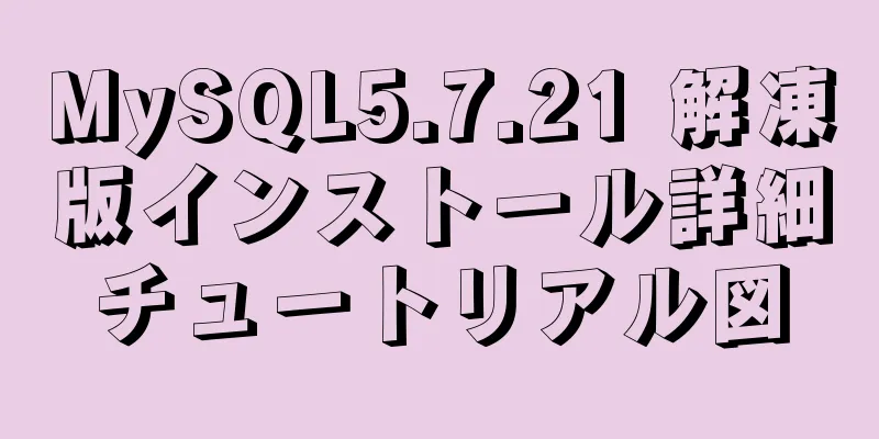 MySQL5.7.21 解凍版インストール詳細チュートリアル図