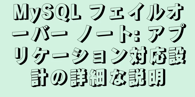 MySQL フェイルオーバー ノート: アプリケーション対応設計の詳細な説明
