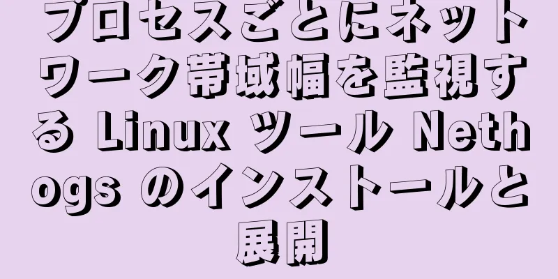 プロセスごとにネットワーク帯域幅を監視する Linux ツール Nethogs のインストールと展開