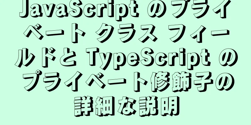 JavaScript のプライベート クラス フィールドと TypeScript のプライベート修飾子の詳細な説明