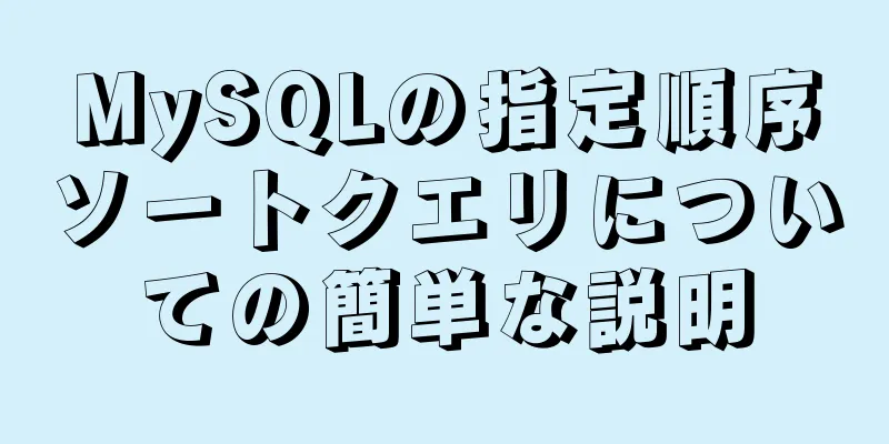 MySQLの指定順序ソートクエリについての簡単な説明