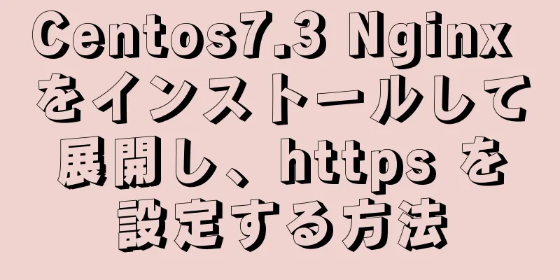 Centos7.3 Nginx をインストールして展開し、https を設定する方法