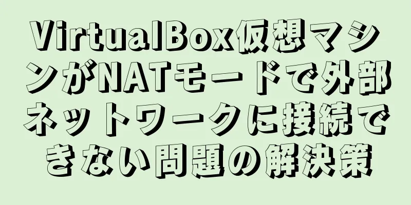 VirtualBox仮想マシンがNATモードで外部ネットワークに接続できない問題の解決策