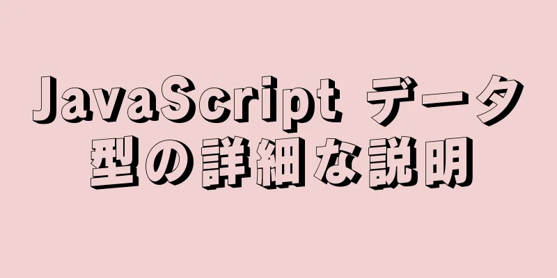 JavaScript データ型の詳細な説明
