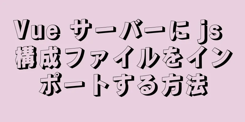Vue サーバーに js 構成ファイルをインポートする方法