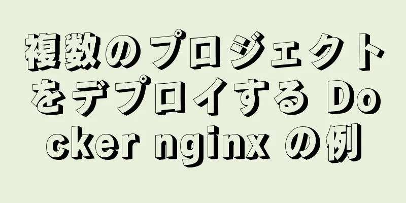 複数のプロジェクトをデプロイする Docker nginx の例