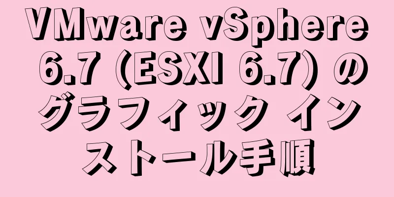 VMware vSphere 6.7 (ESXI 6.7) のグラフィック インストール手順