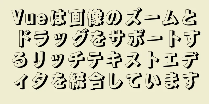 Vueは画像のズームとドラッグをサポートするリッチテキストエディタを統合しています